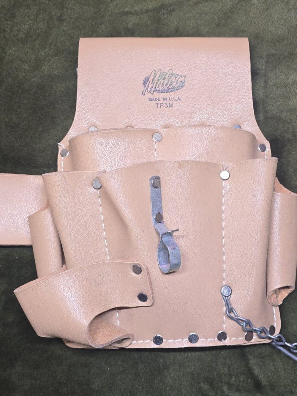 Malco TP3M Leather Tool Pouch 8 Pocket Electrician Belt Pouch Made in USA